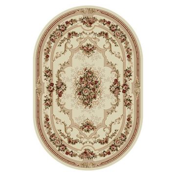 Covor Oval, 120 x 170 cm, Crem, Lotos Clasic 574-100