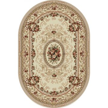 Covor Oval, 150 x 230 cm, Crem, Lotos 568 la reducere