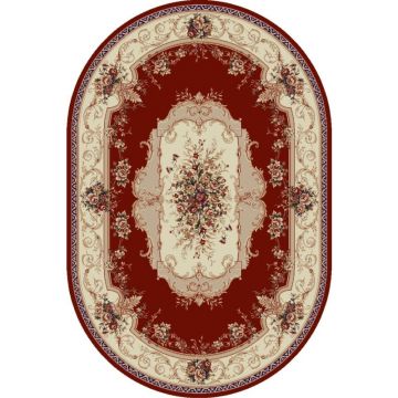 Covor Oval, 150 x 230 cm, Rosu, Lotos 507 la reducere