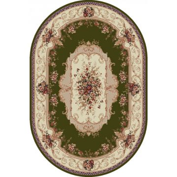 Covor Oval, 150 x 230 cm, Verde, Lotos 507 la reducere