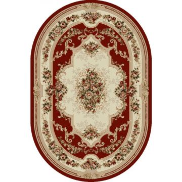 Covor Oval, 200 x 300 cm, Rosu, Lotos 574