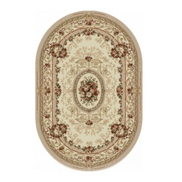 Covor Oval, 60 x 110 cm, Crem, Lotos 568/100