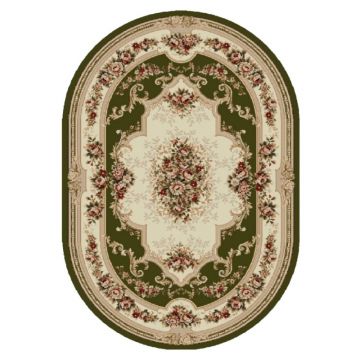 Covor Oval, 60 x 110 cm, Verde, Lotos 574/310