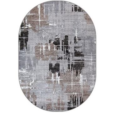Covor Oval, 80 x 150 cm, Gri / Maro, Mira 24037/123