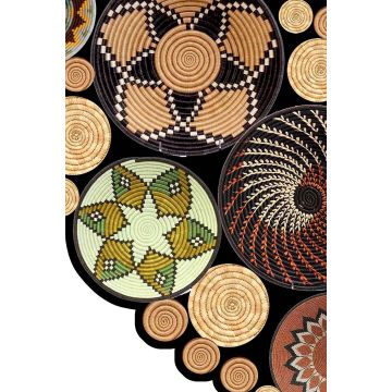 Covor rotund, Conceptum Hypnose, multicolor, 70 cm, 100% poliester, antiderapant, 478HFT3277