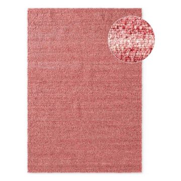 Covor roz Ã®nchis Èesut manual din material bouclÃ© 160x230 cm Notting Hill Portobello âTed Baker