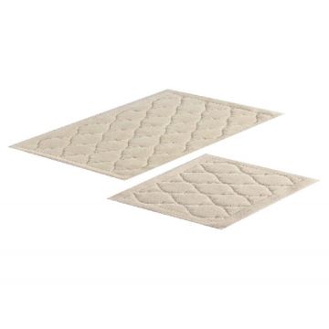 Set 2 Covorase de Baie Dante Bej (Bumbac 100%)