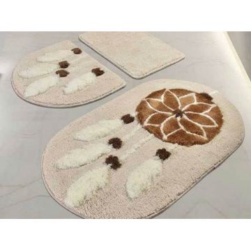 Set 3 Covorase de Baie Ruya Maro (Acryl)