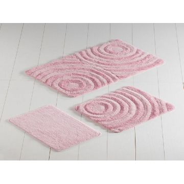 Set 3 Covorase de Baie Wave Pudra (Acryl)