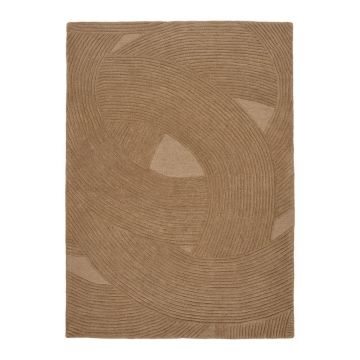 Covor Ã®n culoare naturalÄÃ®nchisÄÈu009Besut manual din lÃ¢nÄ160x230 cm Pune âu0080House Nordic