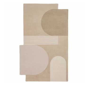 Covor Ã®n culoare naturalÄÈesut manual din lÃ¢nÄ120x180 cm Lozenge âFlair Rugs ieftin