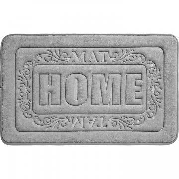 Covor Baie Universal, Spumă cu Memorie, Absorbant, Antiderapant, Memory Foam, 50×80 cm, Model HOME, Gri - Default Title