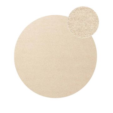 Covor bej Èu009Besut manual rotund din lÃ¢nÄÃ¸ 200 cm Puristic Knots âu0080Elle Decoration