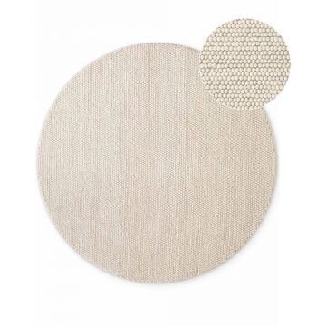 Covor crem Èu009Besut manual rotund din lÃ¢nÄÃ¸ 200 cm Richmond Diana âu0080Ted Baker