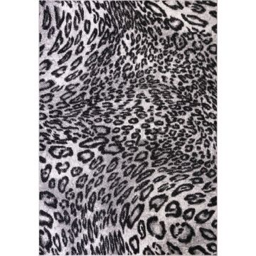 Covor Dreptunghiular Gri, Model Leopard, 120 cm x 170 cm, 11066