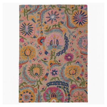 Covor Èu009Besut manual din lÃ¢nÄ140x200 cm Amira Floral âu0080Flair Rugs