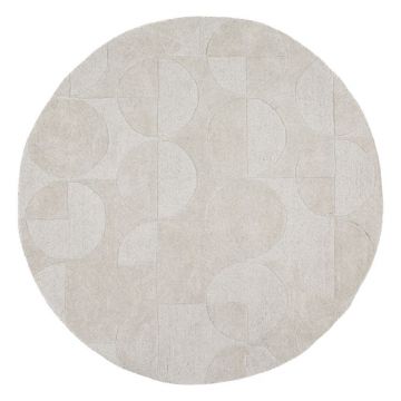 Covor fildeÈÈu009Besut manual rotund din lÃ¢nÄÃ¸ 160 cm Gigi âu0080Flair Rugs