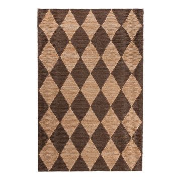 Covor maro/Ã®n culoare naturalÄÈu009Besut manual din amestec de iutÄ120x170 cm Effie Diamond âu0080Flair Rugs