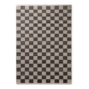 Covor negru/crem reversibil/Èu009Besut manual din amestec de iutÄ200x300 cm Rex âu0080Hanse Home