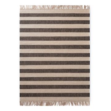Covor negru/crem reversibil/Èu009Besut manual din iutÄ200x300 cm Playa âu0080Hanse Home