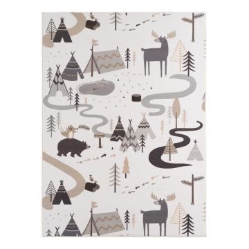 Covor pentru copii crem lavabil 160x230 cm Coco 1135 âu0080Ayyildiz Carpets