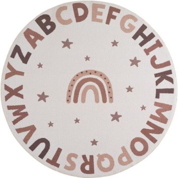 Covor pentru copii crem lavabil Ã¸120 cm Coco 1133 âu0080Ayyildiz Carpets