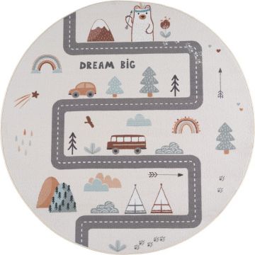 Covor pentru copii crem lavabil Ã¸120 cm Coco 1134 âu0080Ayyildiz Carpets
