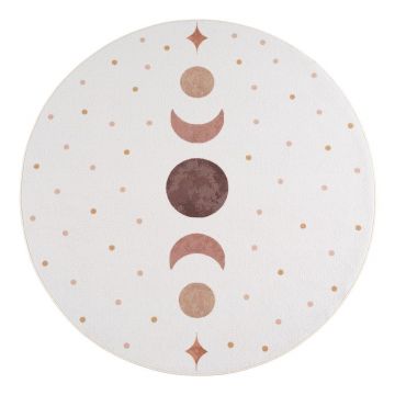 Covor pentru copii crem lavabil Ã¸120 cm Coco 1136 âu0080Ayyildiz Carpets