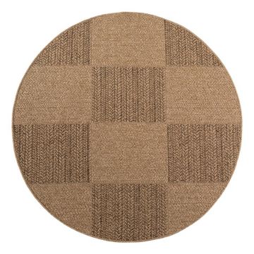 Covor pentru exterior Èu0099i interior maro rotund Ã¸ 120 cm Timber 1405 âu0080Ayyildiz Carpets