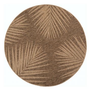 Covor pentru exterior Èu0099i interior maro rotund Ã¸ 80 cm Timber 1403 âu0080Ayyildiz Carpets