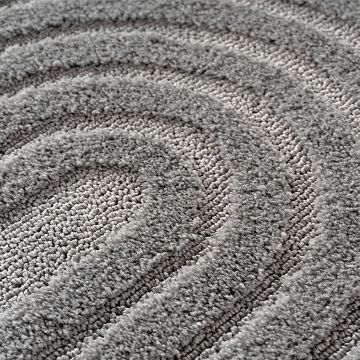 Covor rotund Art boho V2 Argintiu 160x160 cm