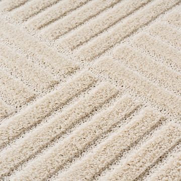 Covor rotund Art boho V3 Crem 200x200 cm