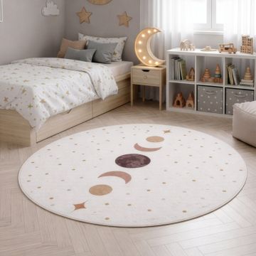 Covor rotund Coco V6 Crem 200x200 cm