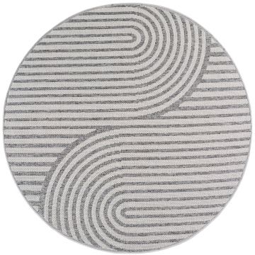 Covor rotund Desert Boho V1 Gri 200x200 cm