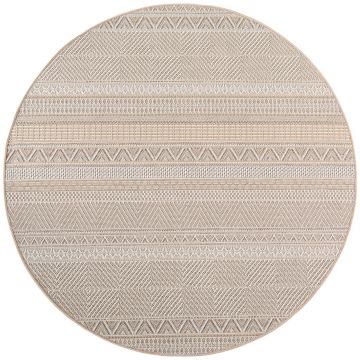 Covor rotund Desert etno V3 Bej 160x160 cm