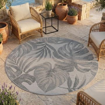 Covor rotund Desert V2 Gri 80x80 cm