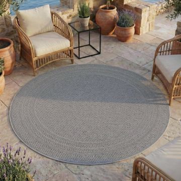 Covor rotund Desert V4 Gri 160x160 cm