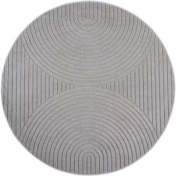 Covor rotund Nova V1 Argintiu 160x160 cm