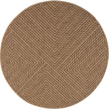 Covor rotund Timber V4 Bej 80x80 cm