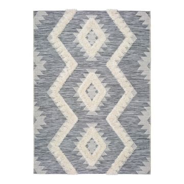 Covor Universal Cheroky Merto, 115 x 170 cm, alb - gri
