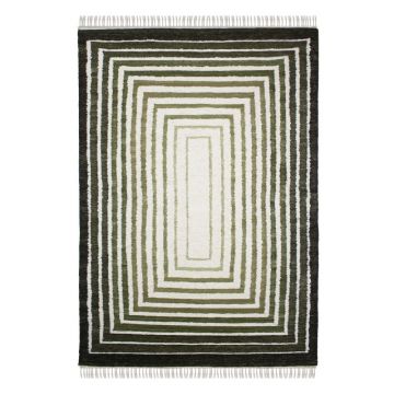 Covor verde Èu009Besut manual din amestesc de lÃ¢nÄ140x200 cm Boucle Frame âu0080Flair Rugs