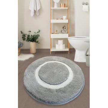 Covoraș de baie acrilic, L'essentiel Maison, Quadrato Frame, Gri