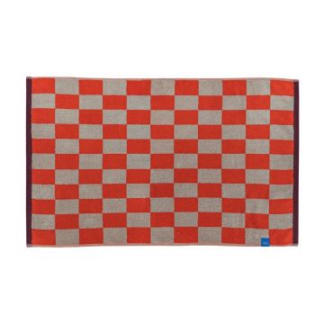 Covoraș de baie portocaliu/bej pentru duș din bumbac organic 50x80 cm Retro – Mette Ditmer Denmark