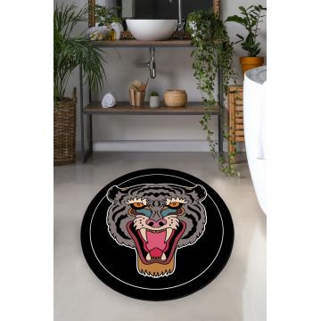 Covoras de baie, L'essentiel Maison, Black Woods 140, Poliester, Multicolor