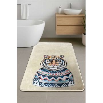 Covoras de baie, L'essentiel Maison, Logwe, 60x100 cm, Piatra