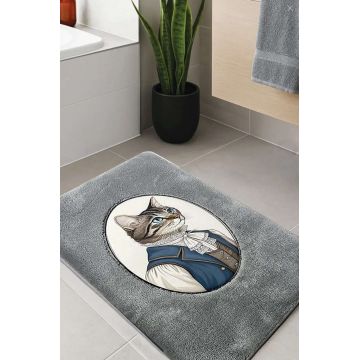 Covoras de baie, L'essentiel Maison, Modcat, 60x100 cm, Fumuriu