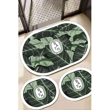 Set covorase de baie, L'essentiel Maison, Aleas, Verde