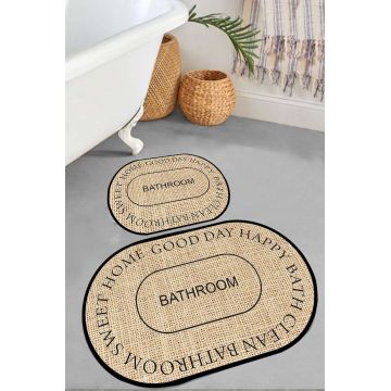 Set covorase de baie, L'essentiel Maison, Baindos, Bej