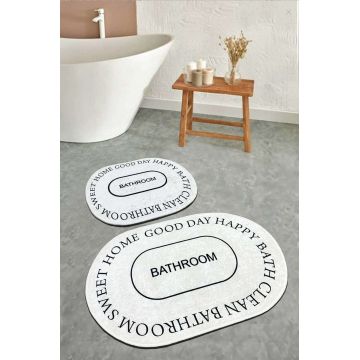 Set covorase de baie, L'essentiel Maison, Baindos, Ecru