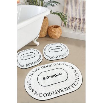 Set covorase de baie, L'essentiel Maison, Baindos, Ecru